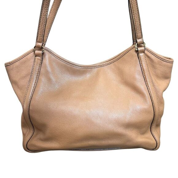 Tory Burch Amanda Tan Camel Leather Easy Tote Shoulder Bag Tote - Picture 9 of 16